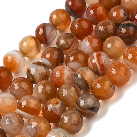 Natural Agate(Dyed & Heated) Beads Strands G-H066-B08-03-1