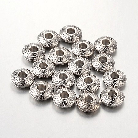 Tibetan Style Alloy Spacer Beads TIBEB-R011-P-FF-1