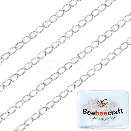 1M Rhodium Plated 925 Sterling Silver Curb Chains STER-BBC0007-95-1