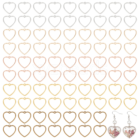100Pcs 5 Colors Tibetan Style Alloy Pendants FIND-PH0025-86-1