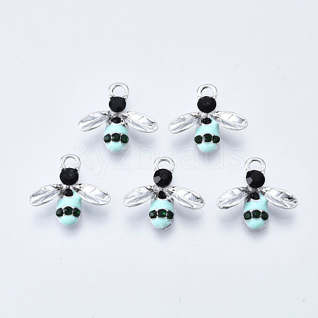 Alloy Enamel Pendants PALLOY-T056-49B-1