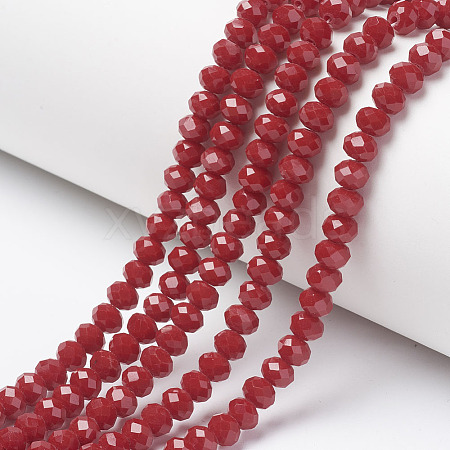 Opaque Solid Color Glass Beads Strands X-EGLA-A034-P10mm-D02-1