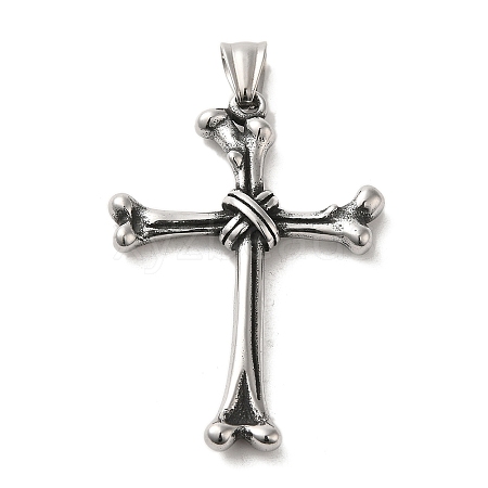 304 Stainless Steel Big Pendants STAS-D091-06AS-1