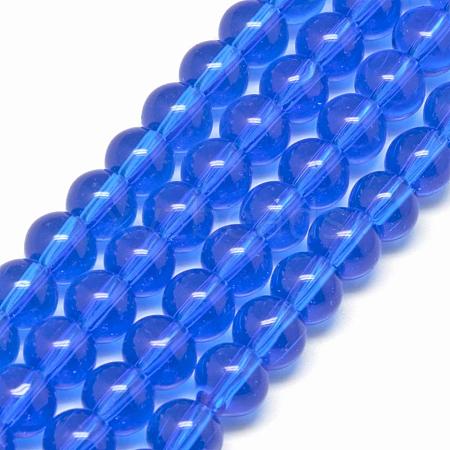 6mm Round Glass Spacer Beads Strands X-GR6mm22Y-1