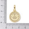 Brass Micro Pave Cubic Zirconia Pendants ZIRC-NH0001-01G-06-3