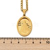 304 Stainless Steel Virgin Mary Pendant Wheat Chain Necklaces for Men NJEW-S387-09G-03-5