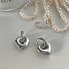 Removable Heart Pendant Hoop Earrings XL7704-2-1