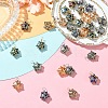 30Pcs 2 Style 5 Colors Glass Pendants PALLOY-YW00056-4