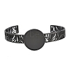 304 Stainless Steel Blank Cuff Bangle Bases with Flat Round Tray SA-CBA82C8-04C-EB-2