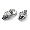Tibetan Style 304 Stainless Steel Spring Gate Rings FIND-Z046-06AS-05-2