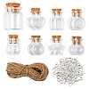 16Pcs 8 Styles Glass Jar Bead Containers CON-FS0001-05-1