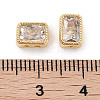 Brass Micro Pave Cubic Zirconia Beads KK-C051-48G-04-3