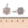 Natural Agate Round Pendants G-M440-04G-P-3