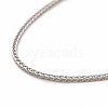 Anti-Tarnish Rhodium Plated 925 Sterling Silver Wheat Chains Necklace for Women STER-I021-04P-3