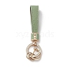 Microfiber & Zinc Alloy & Crystal Rhinestone Keychain KEYC-G062-01E-3