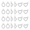 24Pcs 3 Style 304 Stainless Steel Pendants STAS-UN0041-96-1