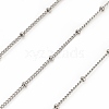 304 Stainless Steel Rondelle Beaded Satellite Chains CHS-G040-03P-1