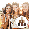 6 Rolls 6 Colors Imitation Leather Braided Cord WL-PH0004-24-6