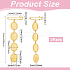 2Pcs Oval Iron Safety Pins JEWB-UN00002-4