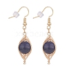 Natural Lapis Lazuli Braided Dangle Earring EJEW-JE04845-02-1