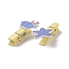 Animal Theme Wooden & Iron Clothes Pins AJEW-H137-06-3