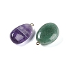 Natural & Synthetic Mixed Gemstone Nuggets Pendants G-C140-01-2