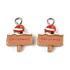 Christmas Theme Opaque Resin Pendants RESI-S08-02Q-1