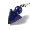 Mixed Gemstone Cone Dowsing Pendulum Pendants G-G983-04P-4