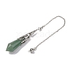 Natural Green Aventurine Pointed Dowsing Pendulum Big Pendants G-H285-06P-A17-3