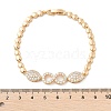 Brass Micro Pave Cubic Zirconia Link Chain Bracelets KK-R217-45G-5