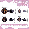 60Pcs 4 Style Plastic Shank Buttons BUTT-HY0001-19A-2