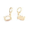 Clear Cubic Zirconia Crab Dangle Leverback Earrings with Enamel EJEW-N012-96-1