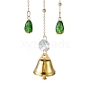 Faceted Glass Teardrop & Octagon Hanging Suncatcher HJEW-I010-02D-5