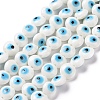 Handmade Evil Eye Lampwork Beads Strands LAMP-E030-03E-1