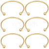 Beebeecraft 6Pcs Rack Plating Brass Cuff Bangle Making KK-BBC0013-98-1