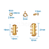 Brass Magnetic Slide Lock Clasps KK-TA0007-17-12