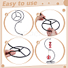 S-Shaped Iron Plant Display Stand with Hooks AJEW-WH0709-295-4