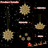 36Pcs Snowflake Plastic Pendant Decorations DIY-CP0013-33C-6