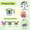 30Pcs 3 Styles Printed Translucent Acrylic  Pendants OACR-TA0003-32-4