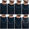 Rhodium Plated 925 Sterling Silver Thin Dainty Link Chain Necklace for Women Men JN1096B-02-5