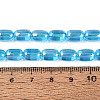 Electroplate Transparent Glass Beads Strands EGLA-Q132-03B-A03-4