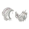 Colorful Rhinestone Claw Stud Earrings EJEW-D059-05P-2