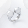 304 Stainless Steel Cuff Open Rings RY3631-3-1