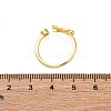 Brass Micro Pave Clear Cubic Zirconia Cuff Finger Rings RJEW-G337-32G-5