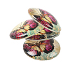 Butterfly Printed Glass Cabochons GGLA-N004-12mm-C44-3