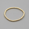 Classic Golden Tone Round Brass Beaded Stretch Bracelets for Women Men IN4084-5-1