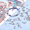 200Pcs 10 Colors Brass Rhinestone Spacer Beads RB-DC0001-09-4