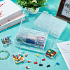 Rectangle PP Plastic Bead Organizer Storage Box with 12Pcs Small Plastic Hinged Lid Beads Containers CON-WH0088-32-4