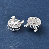 Brass Micro Pave Cubic Zirconia Beads KK-G531-01S-03-2