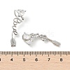 Brass Micro Pave Clear Cubic Zirconia Stud Earrings EJEW-M077-11P-5